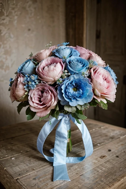 dusty blue wedding bouquet