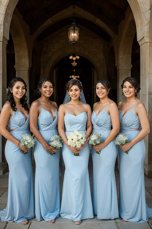 dusty blue wedding bridesmaids
