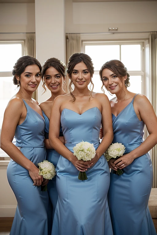 dusty blue wedding bridesmaids
