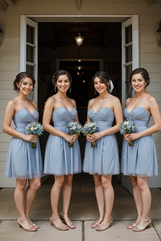 dusty blue wedding bridesmaids
