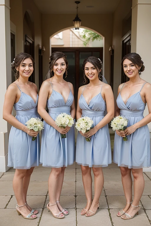 dusty blue wedding bridesmaids