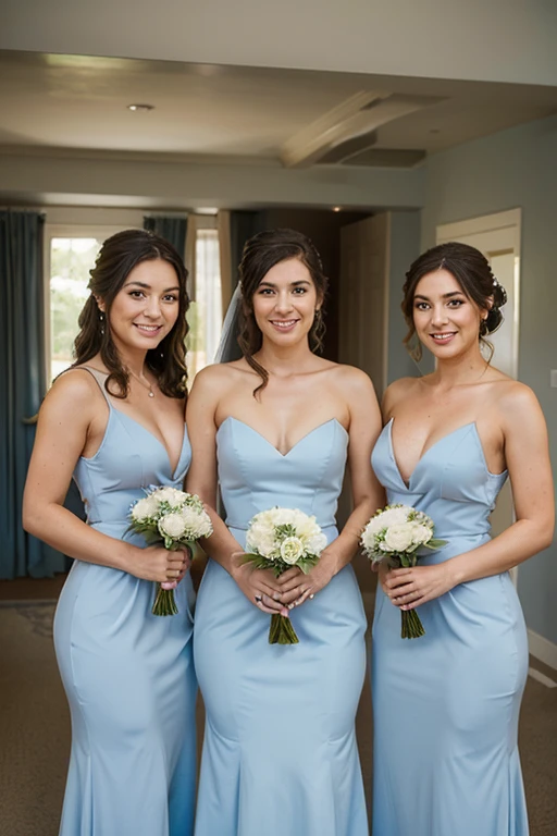 dusty blue wedding bridesmaids