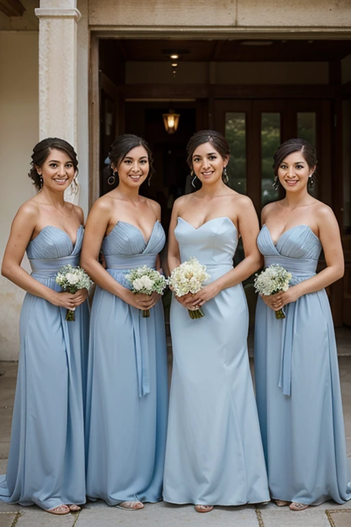 dusty blue wedding bridesmaids