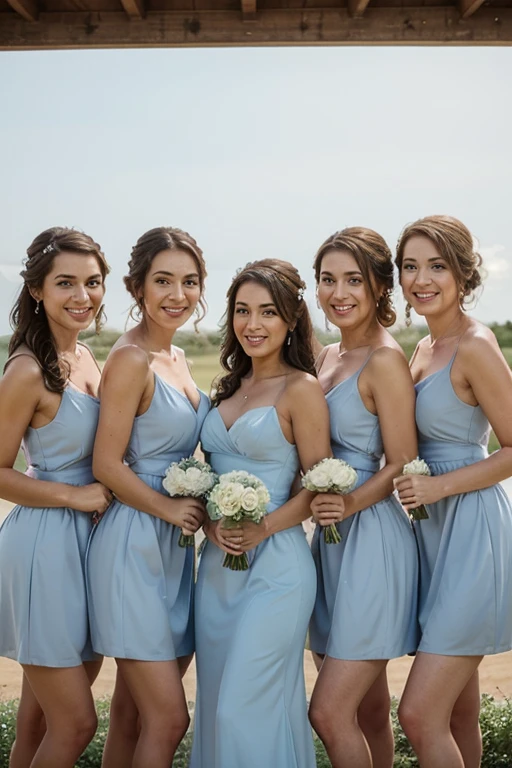 dusty blue wedding bridesmaids