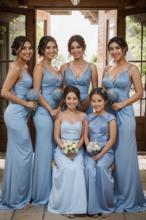 dusty blue wedding bridesmaids