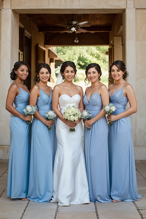 dusty blue wedding bridesmaids