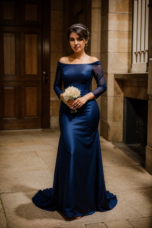navy blue wedding dress