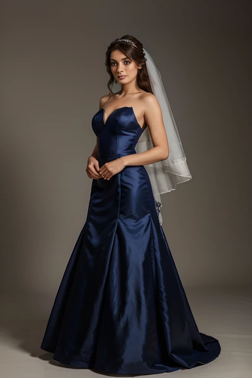 navy blue wedding dress