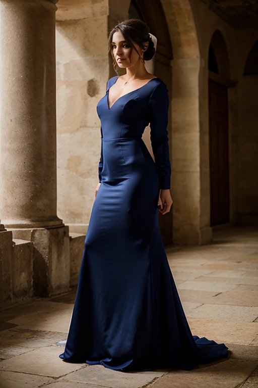 navy blue wedding dress