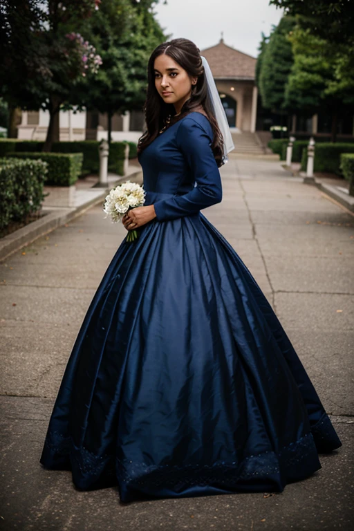 navy blue wedding dress