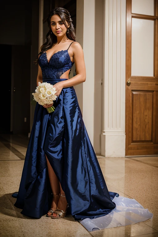 navy blue wedding dress