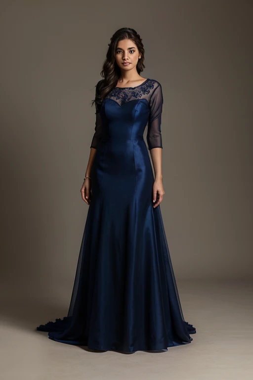 navy blue wedding dress