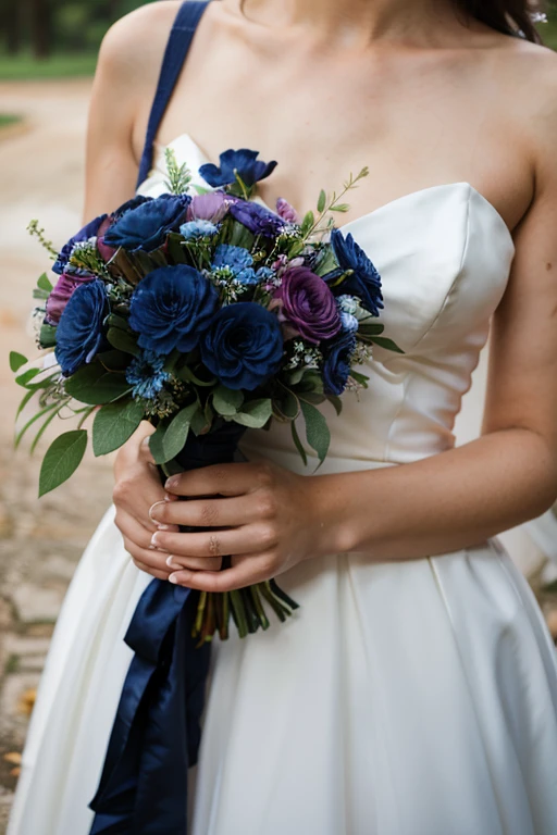 navy blue wedding bouquet
