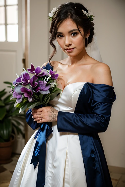 navy blue wedding bouquet