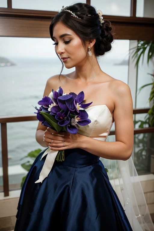 navy blue wedding bouquet