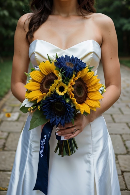 navy blue wedding bouquet
