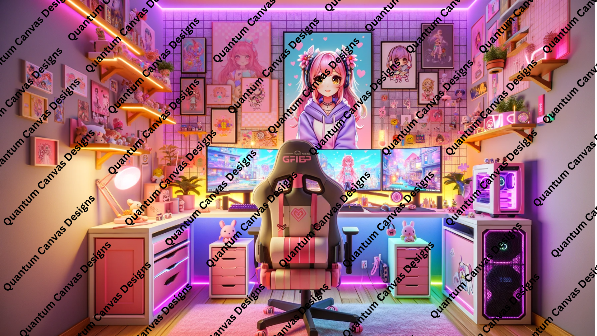 Pink- gamer background, young gamer - Payhip