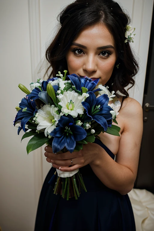 navy blue wedding bouquet