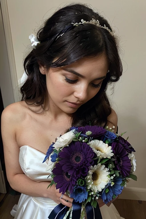 navy blue wedding bouquet