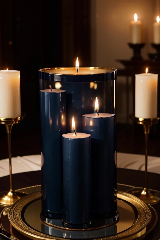 navy blue wedding centerpieces