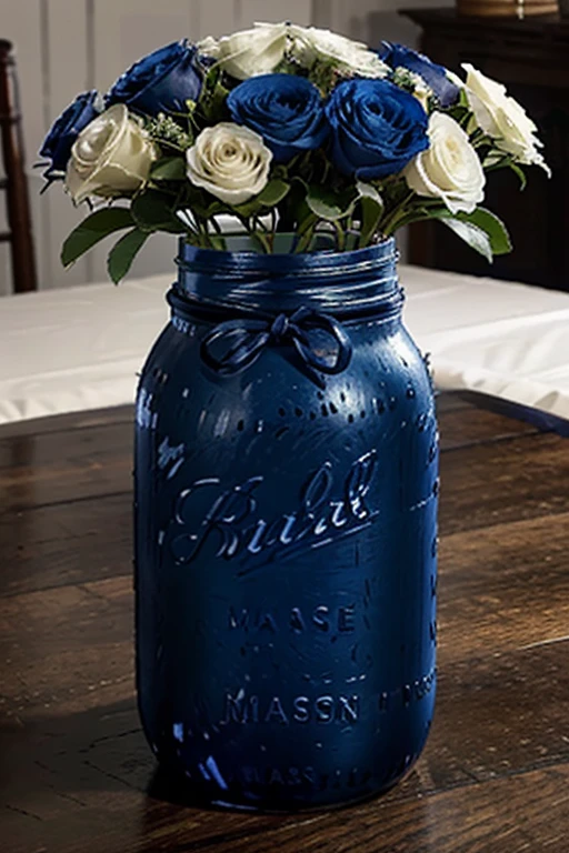 navy blue wedding centerpieces