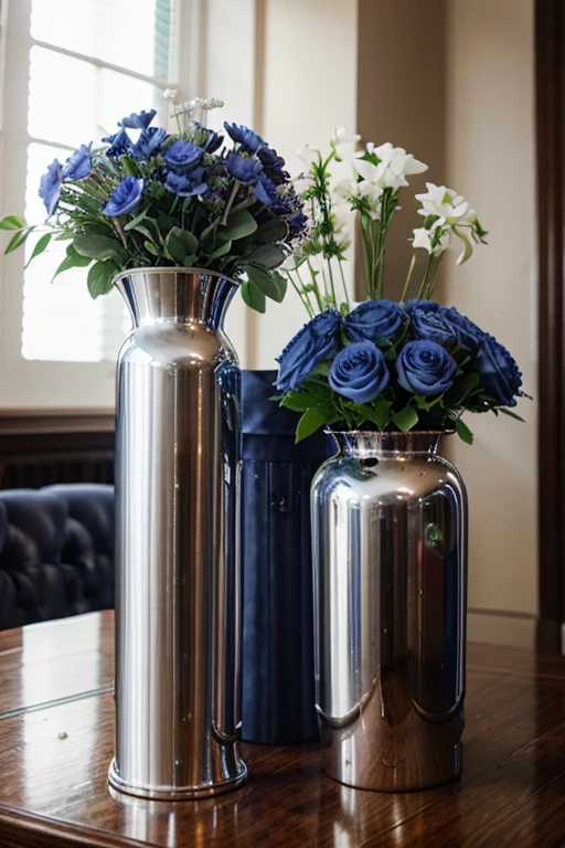 navy blue wedding centerpieces