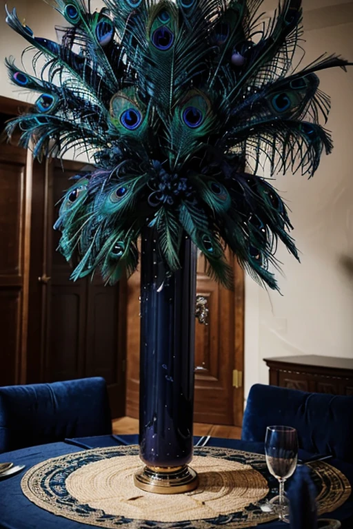navy blue wedding centerpieces