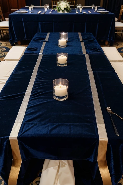 navy blue wedding centerpieces