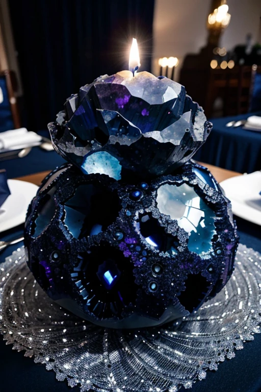 navy blue wedding centerpieces