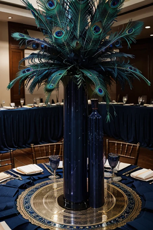 navy blue wedding centerpieces