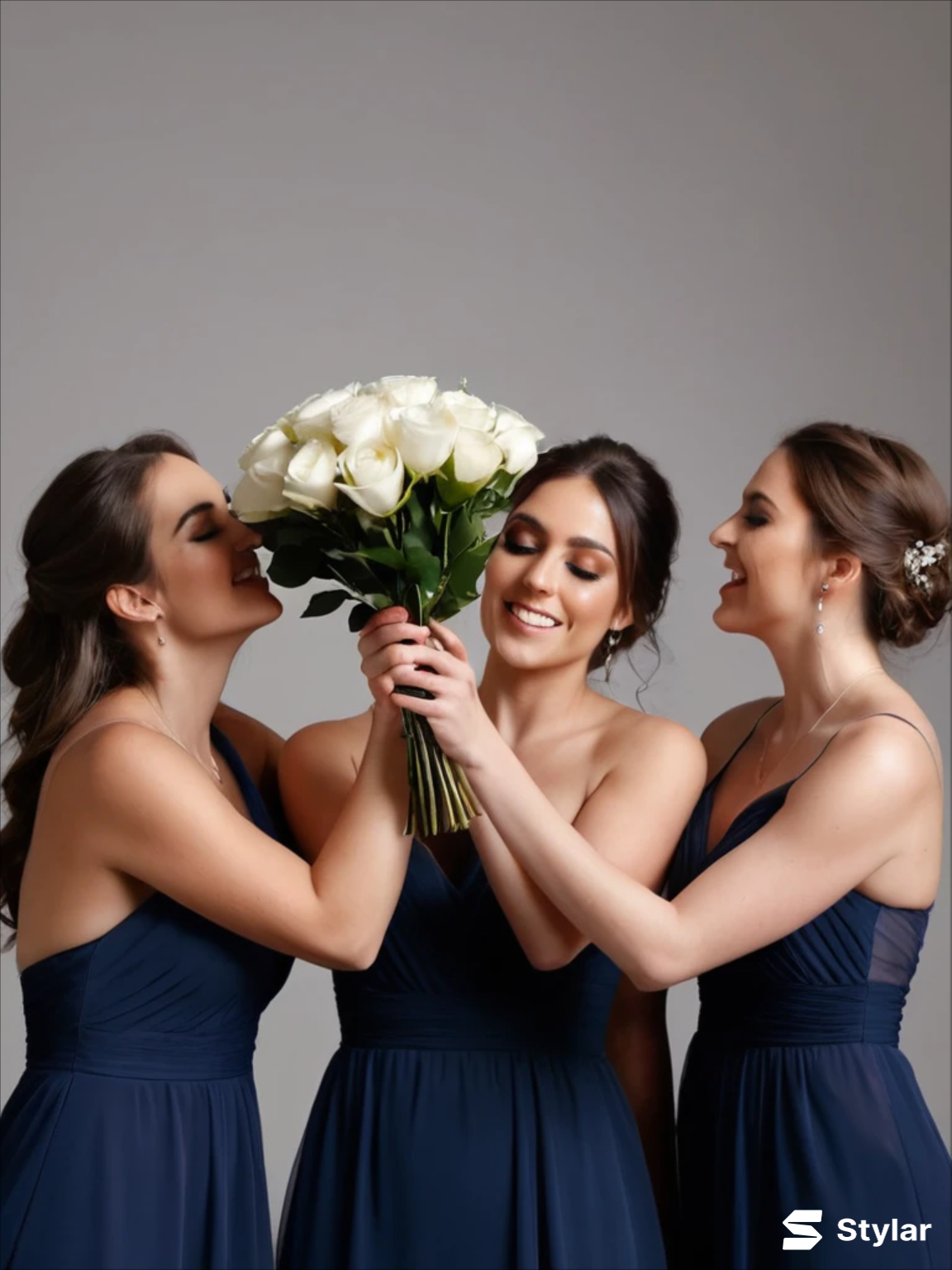 navy blue bridesmaids