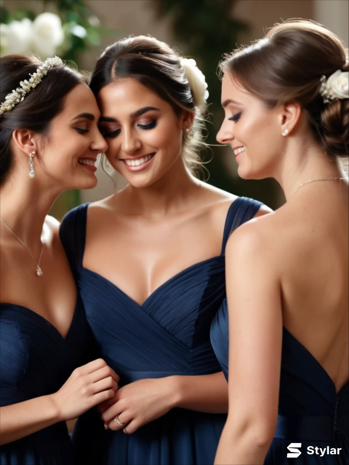 navy blue bridesmaids