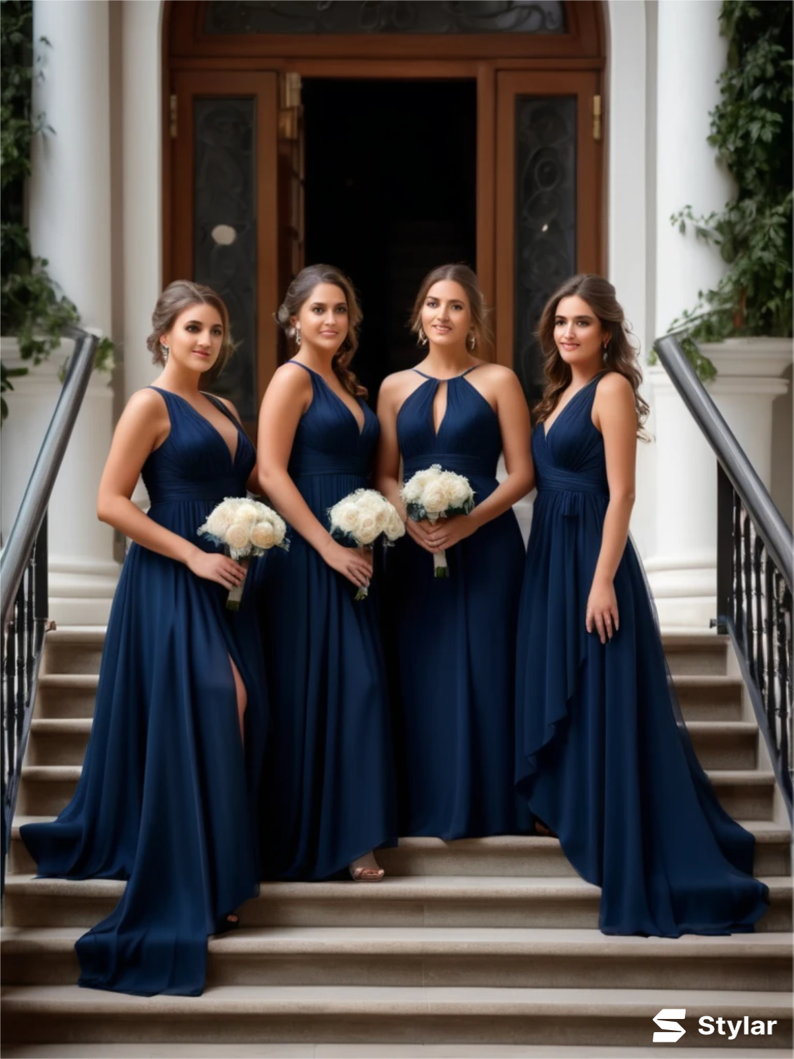 navy blue bridesmaids