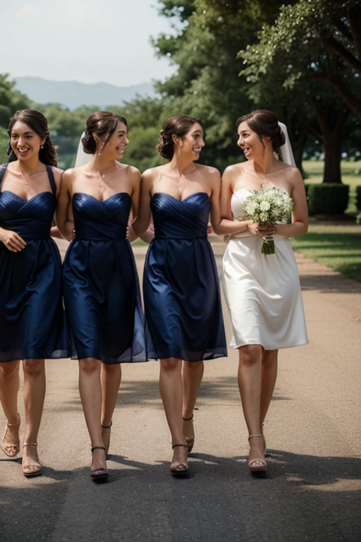 navy blue bridesmaids