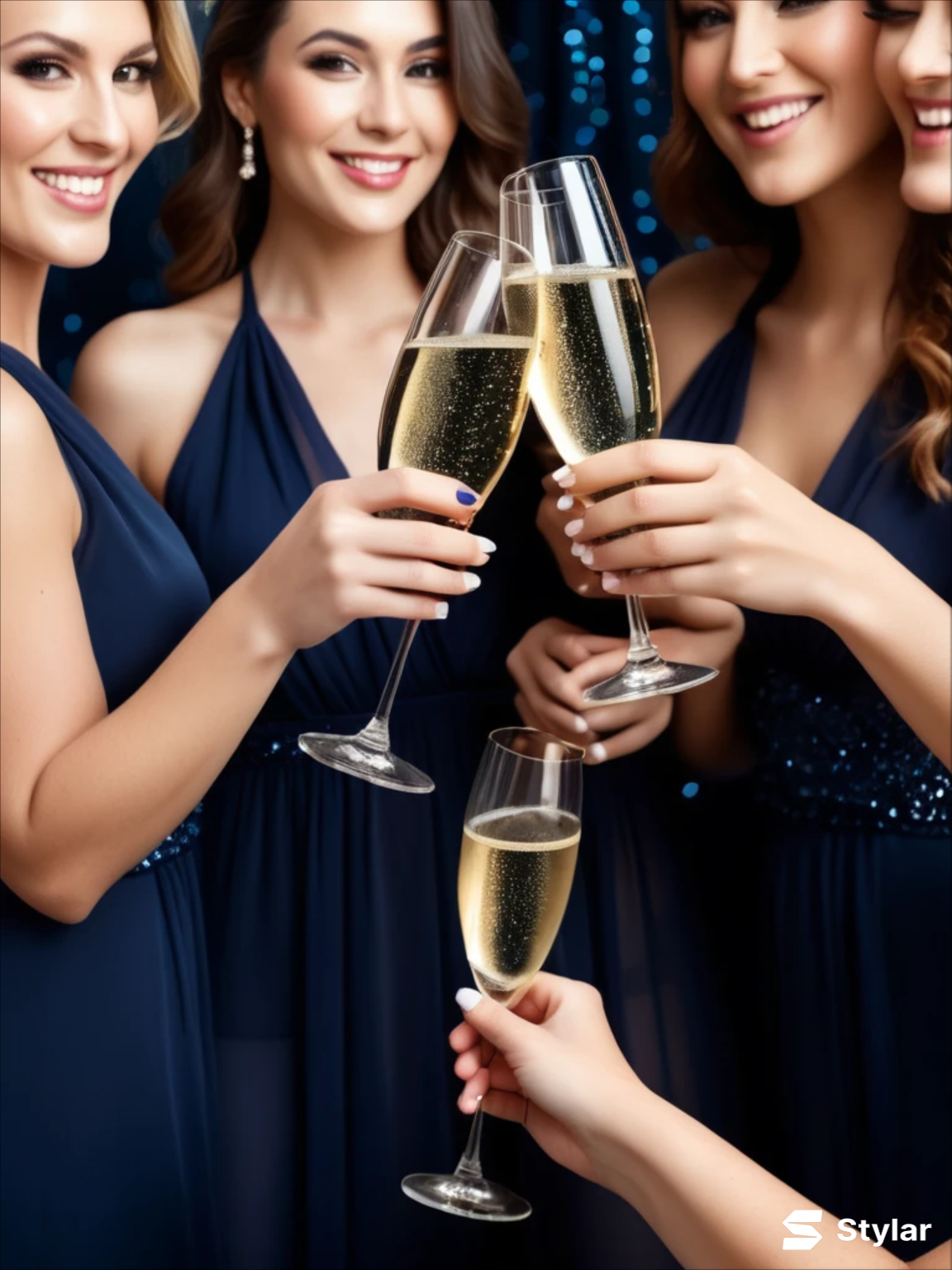 navy blue bridesmaids