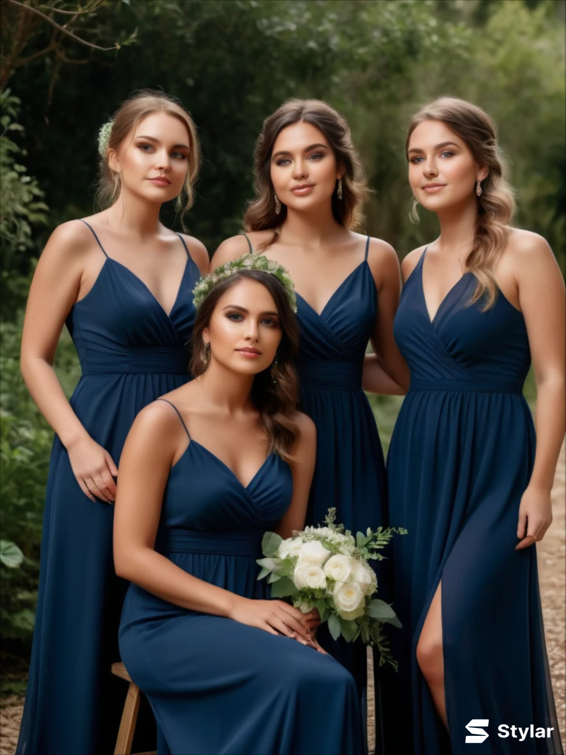navy blue bridesmaids