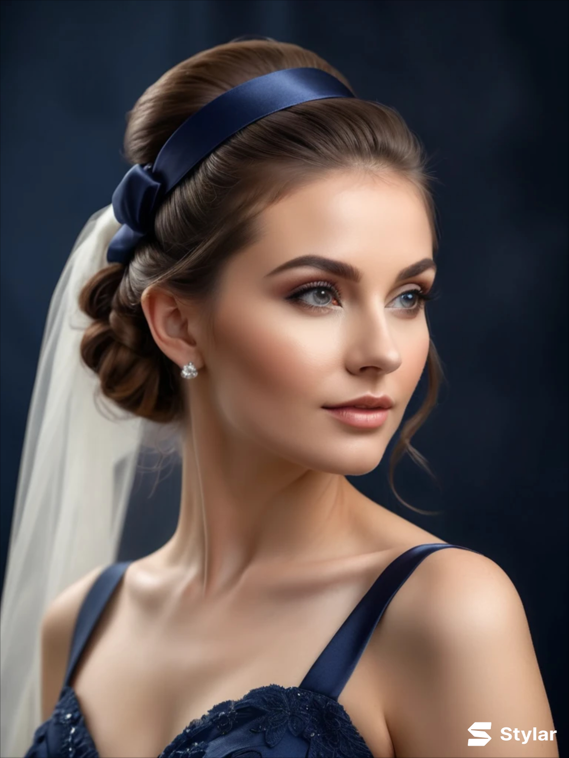 navy blue wedding hairstyles