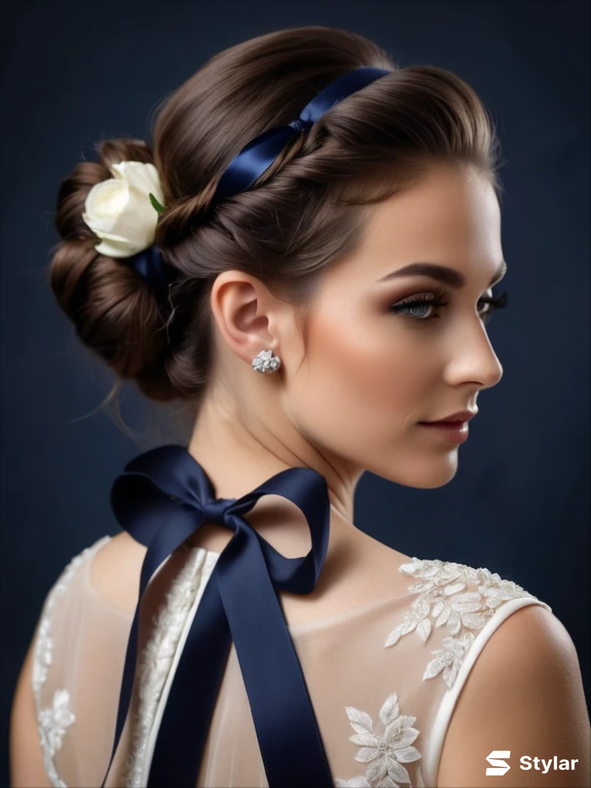navy blue wedding hairstyles