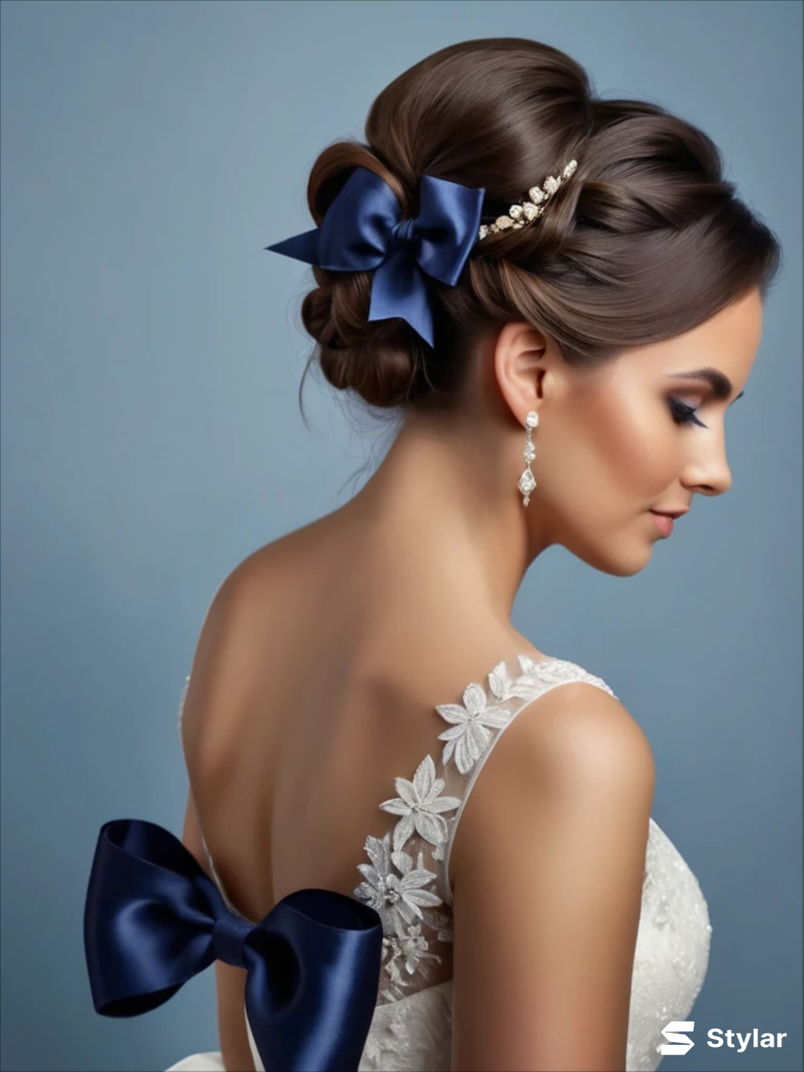 navy blue wedding hairstyles
