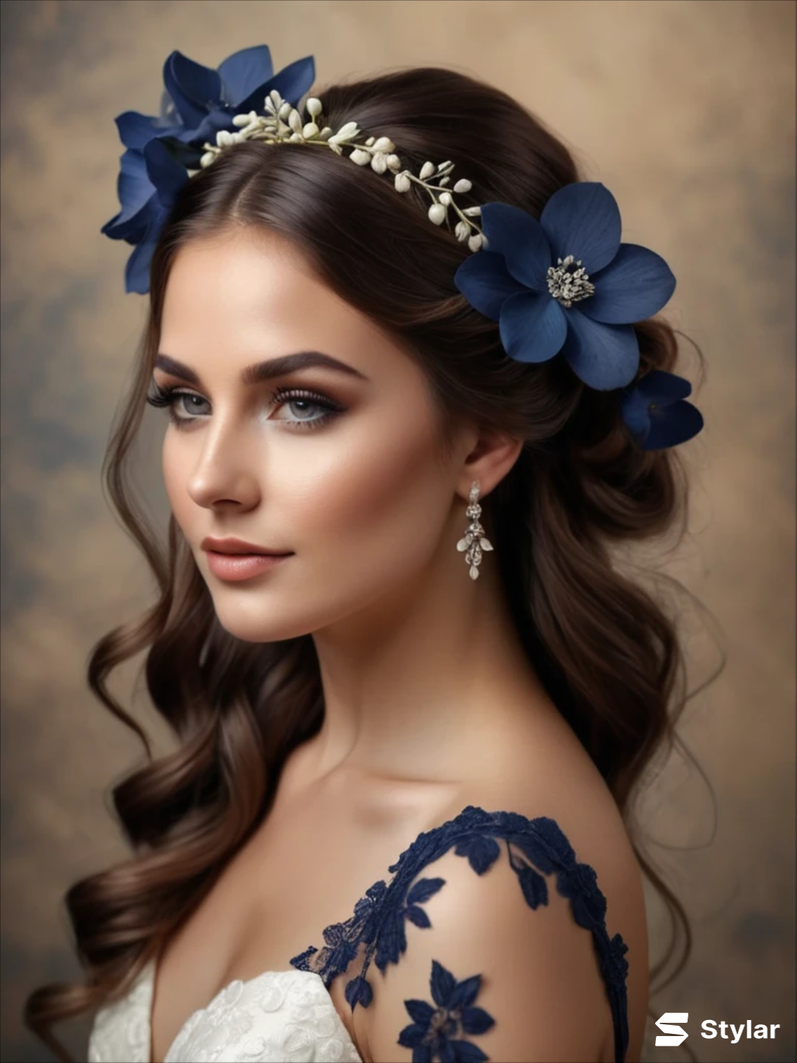 navy blue wedding hairstyles