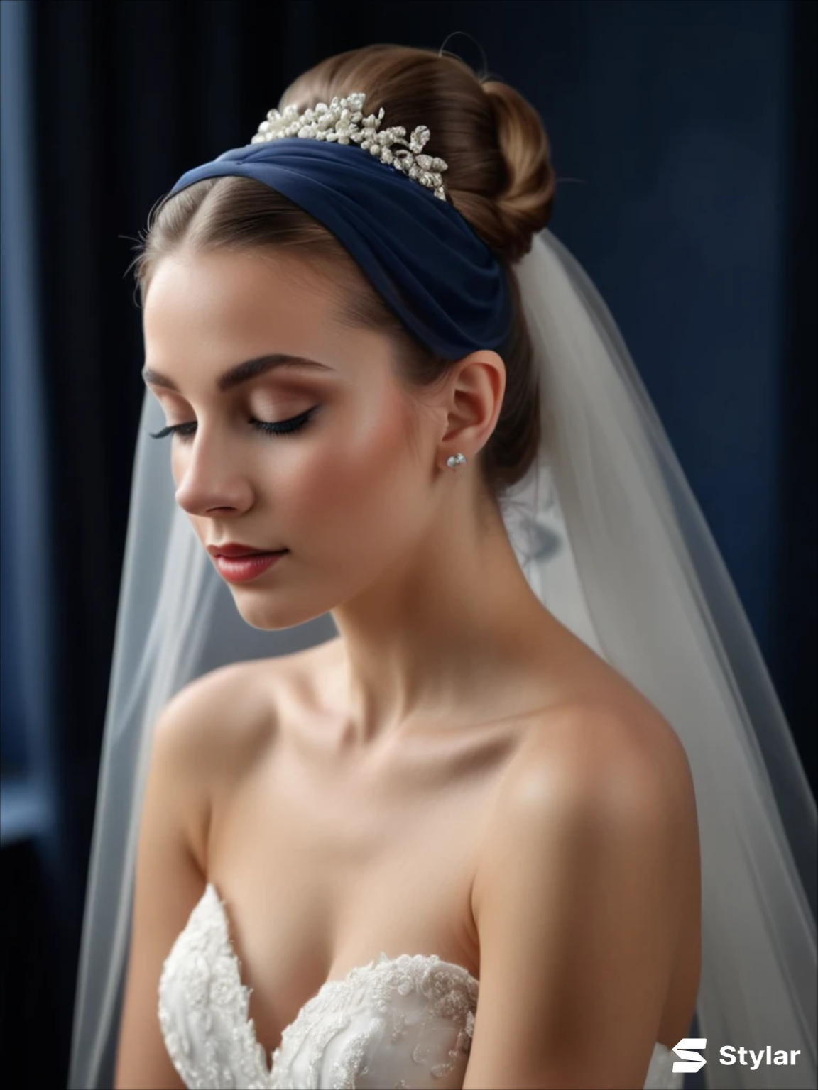 navy blue wedding hairstyles