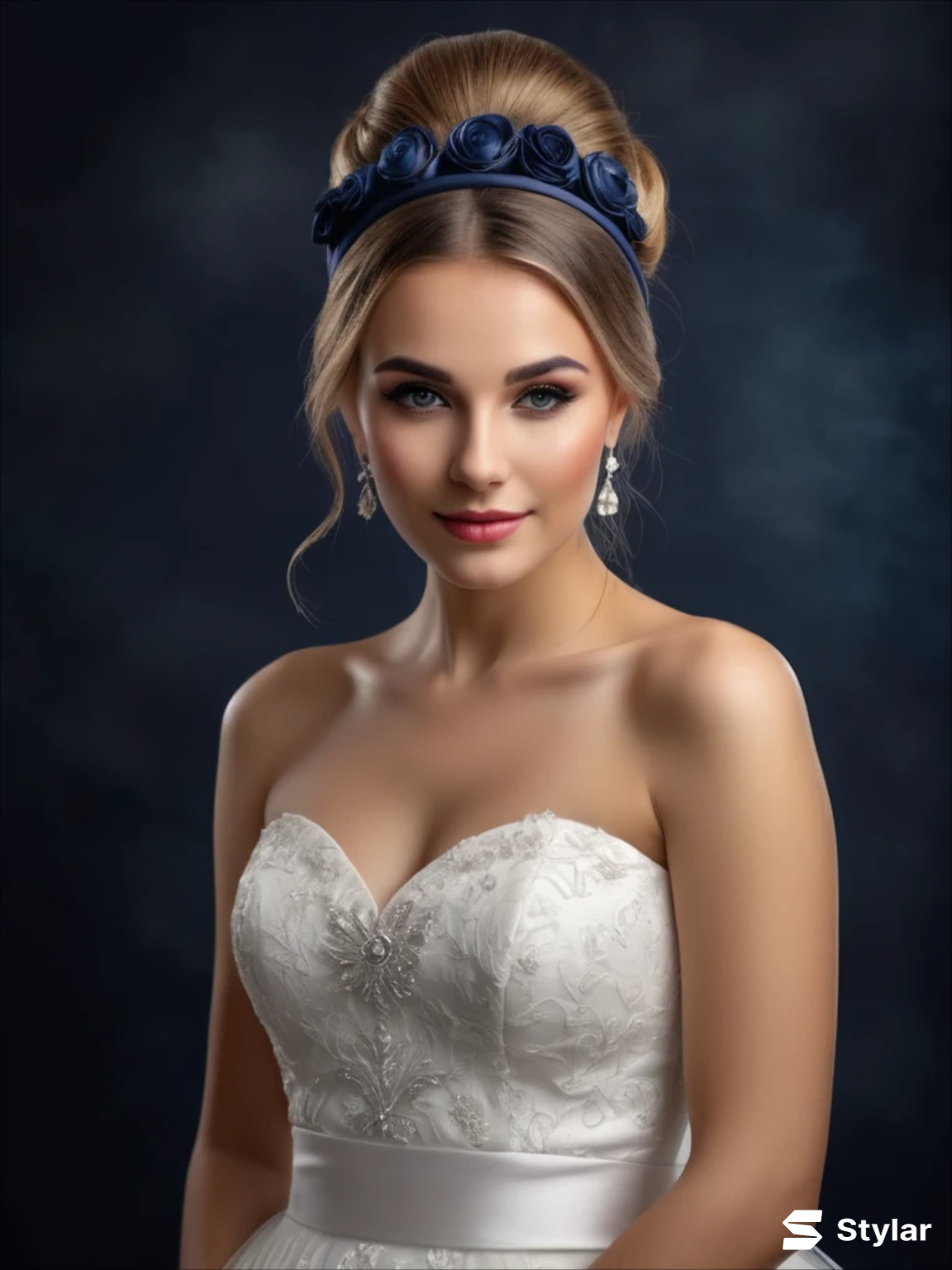 navy blue wedding hairstyles