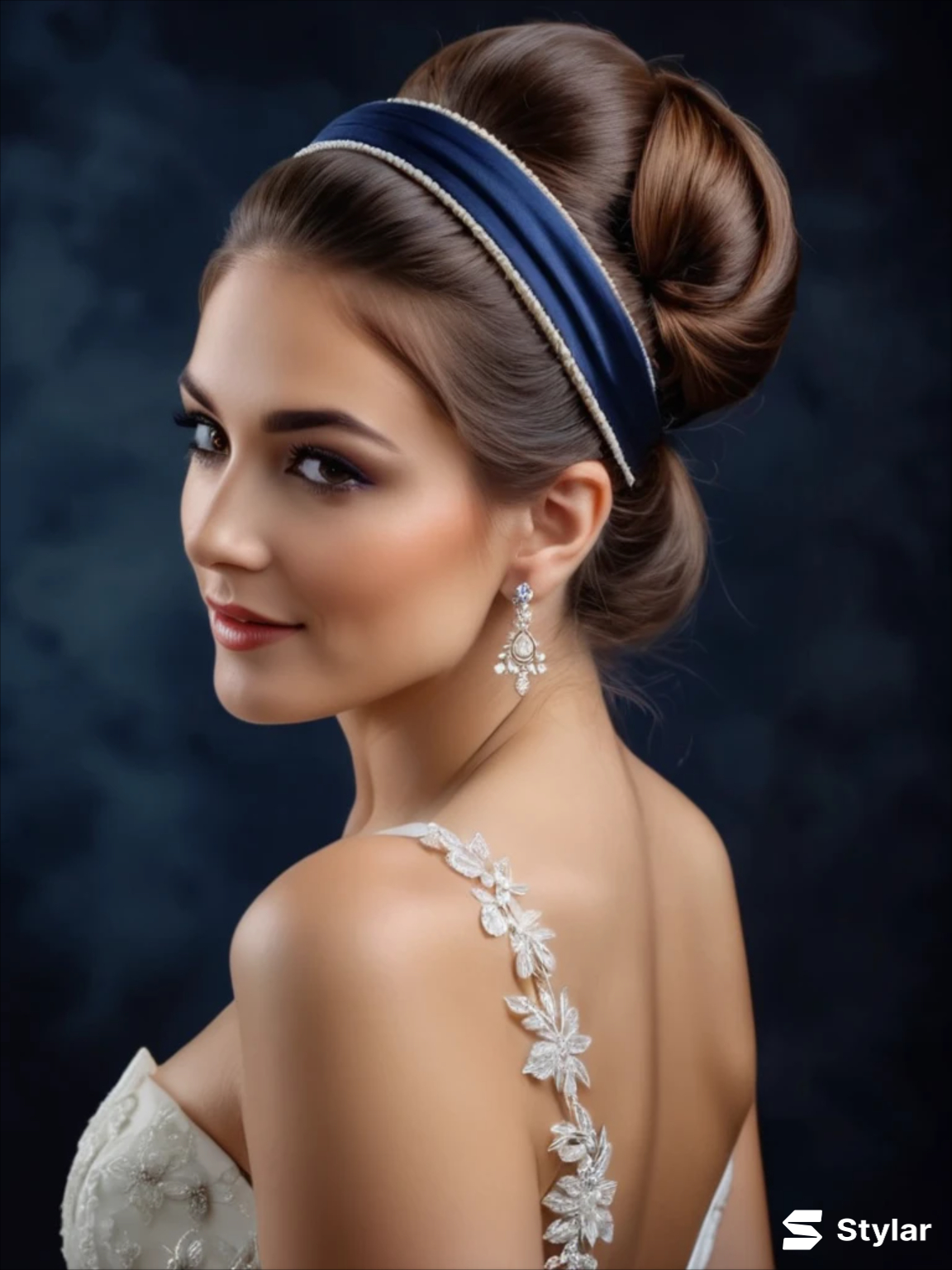 navy blue wedding hairstyles