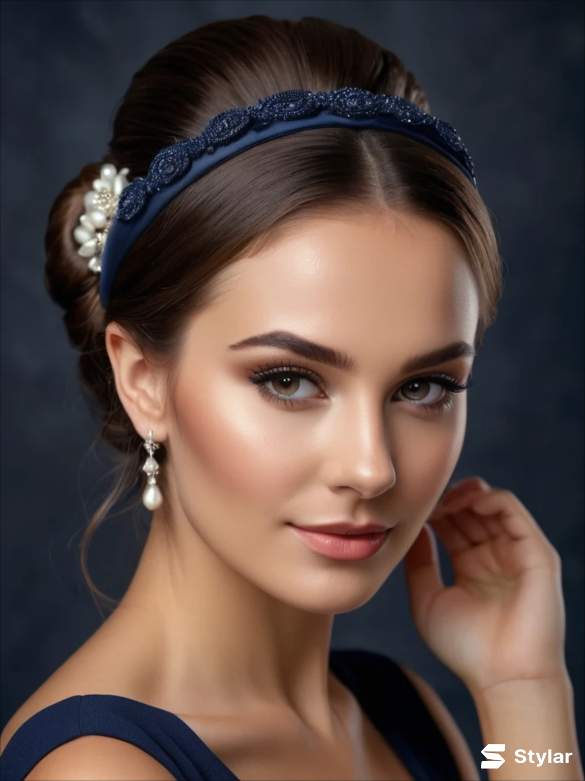 navy blue wedding hairstyles