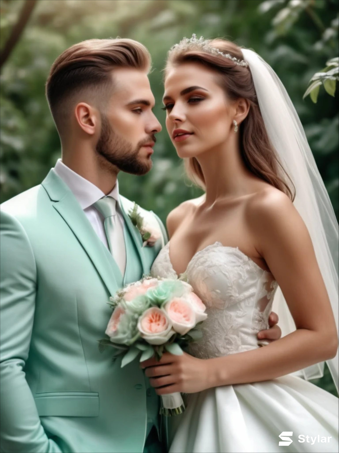 mint and blush spring wedding colors