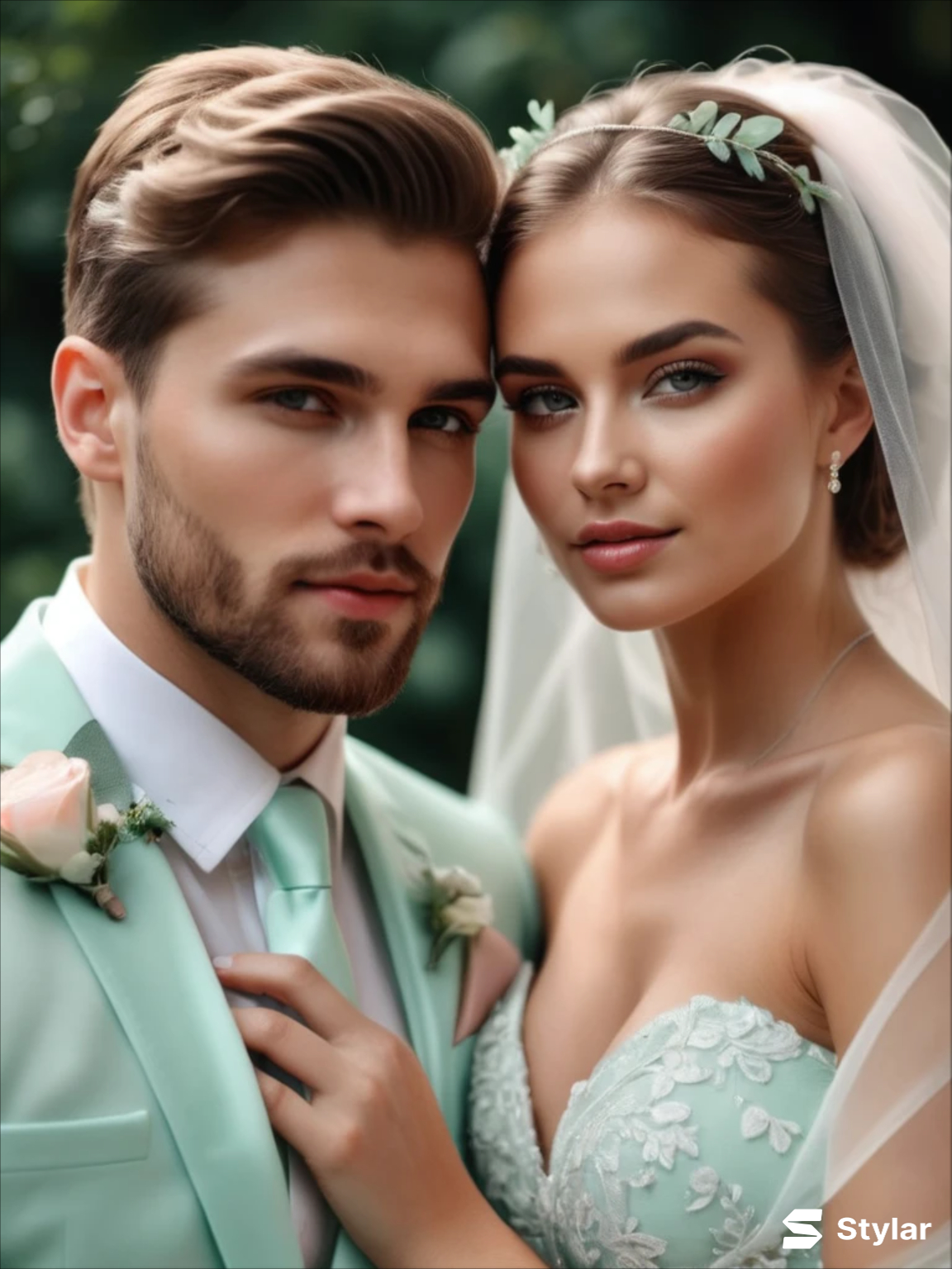 mint and blush spring wedding colors