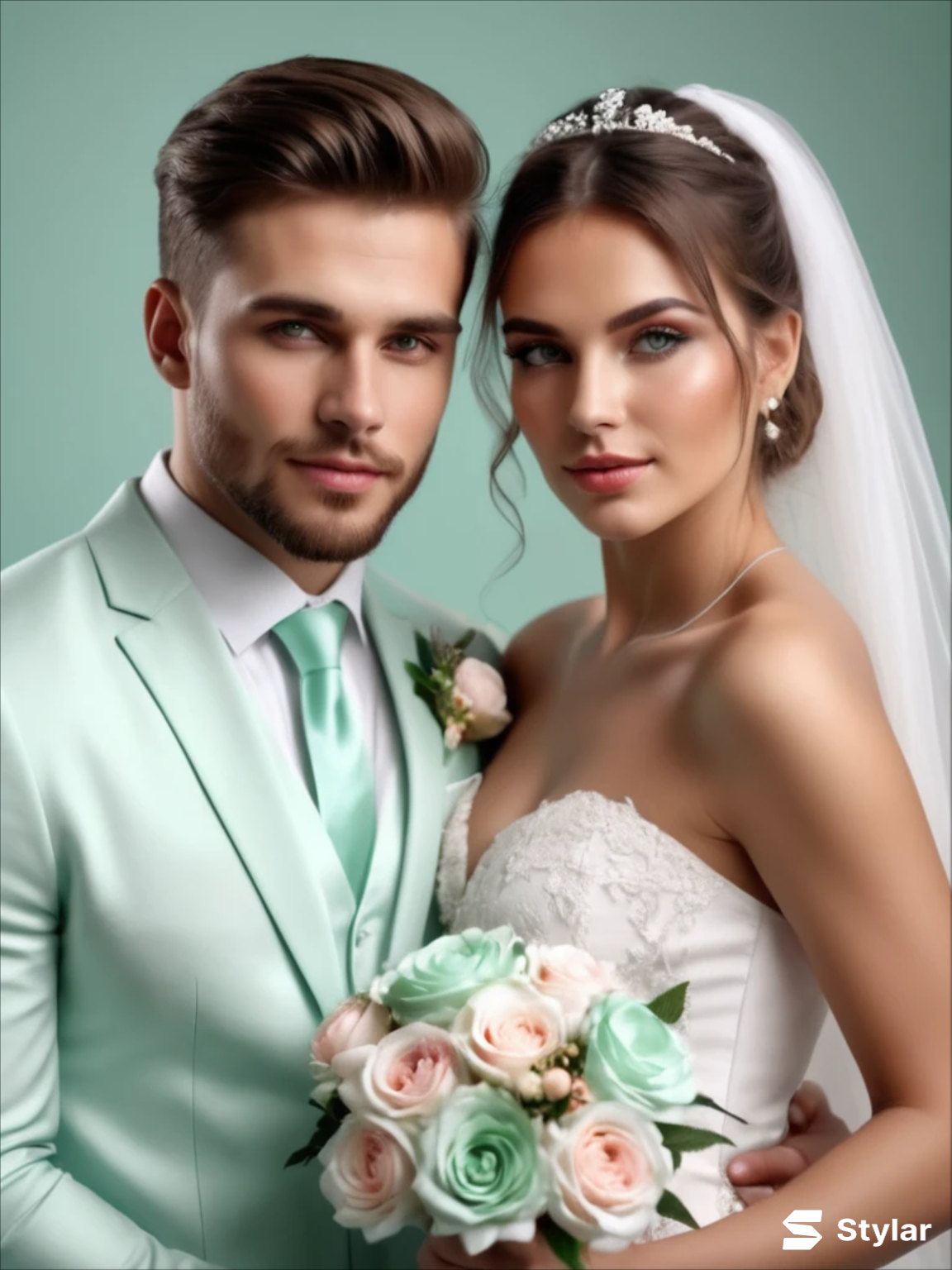 mint and blush spring wedding colors
