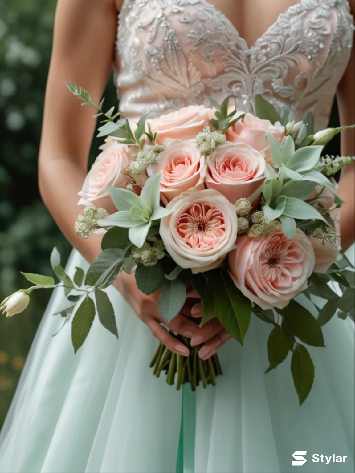 mint and blush spring wedding colors