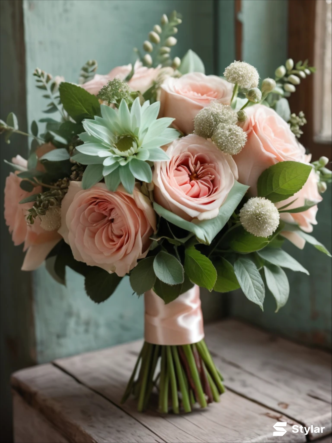 mint and blush spring wedding colors