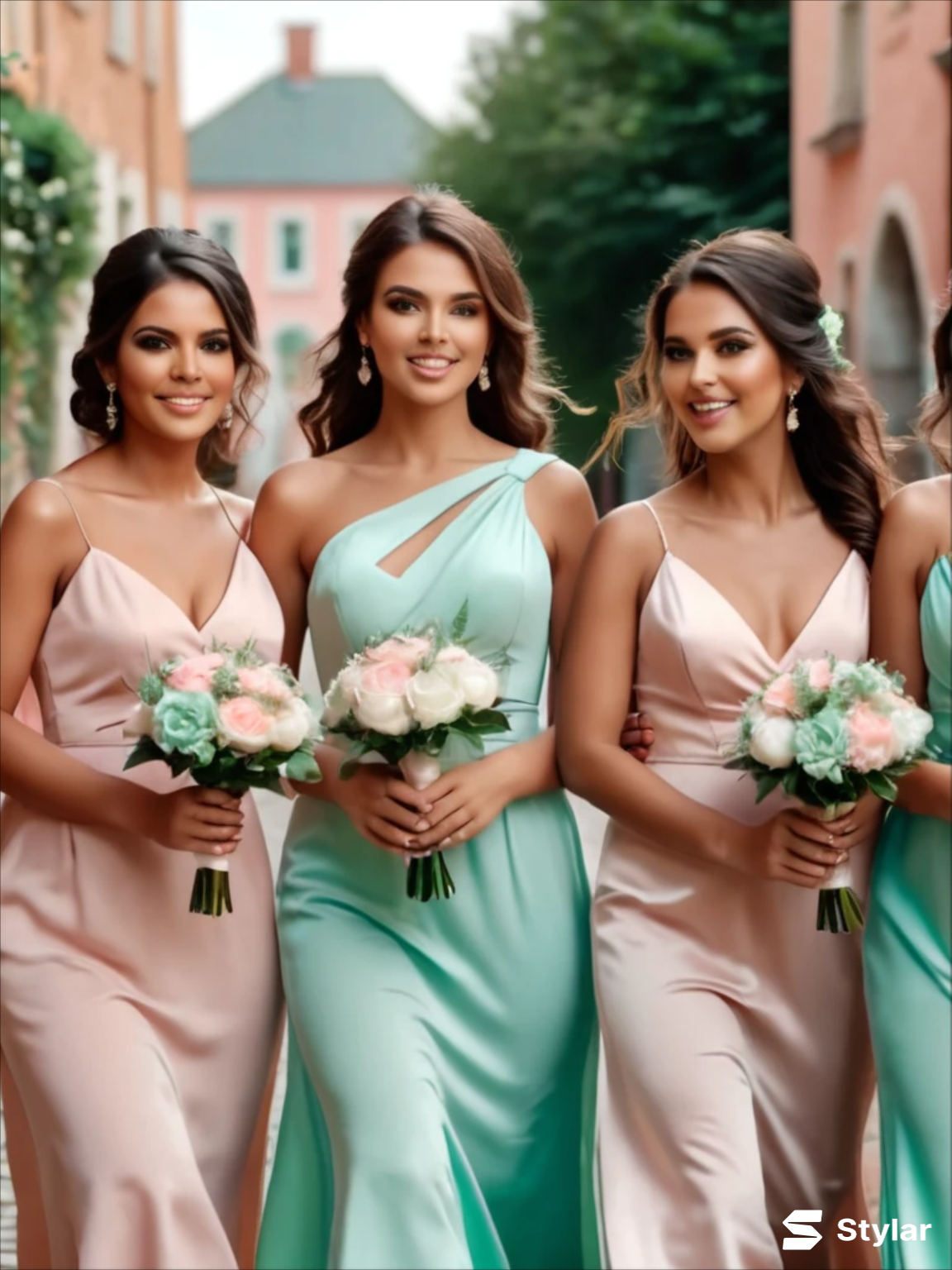 mint and blush spring wedding colors
